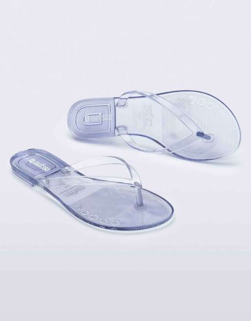 Melissa Harmonic jelly thong flip flops in clear, 3 of 4