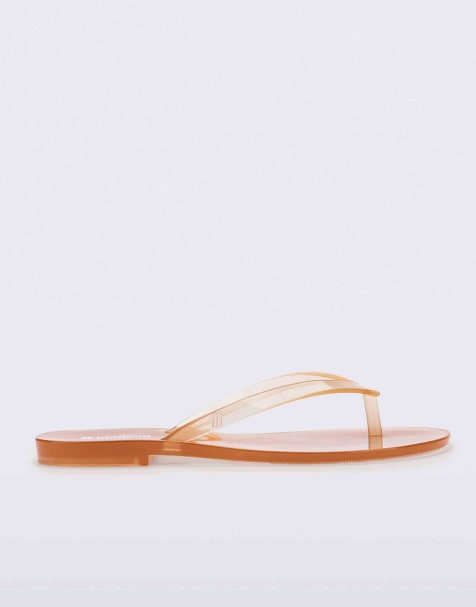 Melissa Harmonic jelly thong in clear beige - view 1