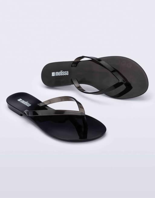Melissa Harmonic jelly thong in clear black, 3 of 4