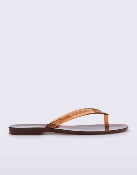 Melissa Harmonic jelly thong in clear brown - view 1