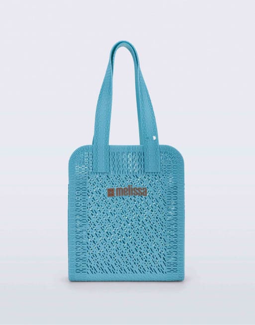 Melissa Harper tote bag in blue in blue, 3 of 6
