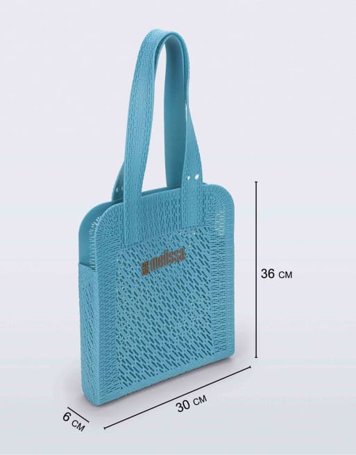 Melissa Harper tote bag in blue in blue, 6 of 6