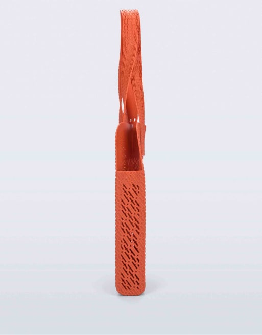 Melissa Harper tote bag in orange in orange, 4 of 7