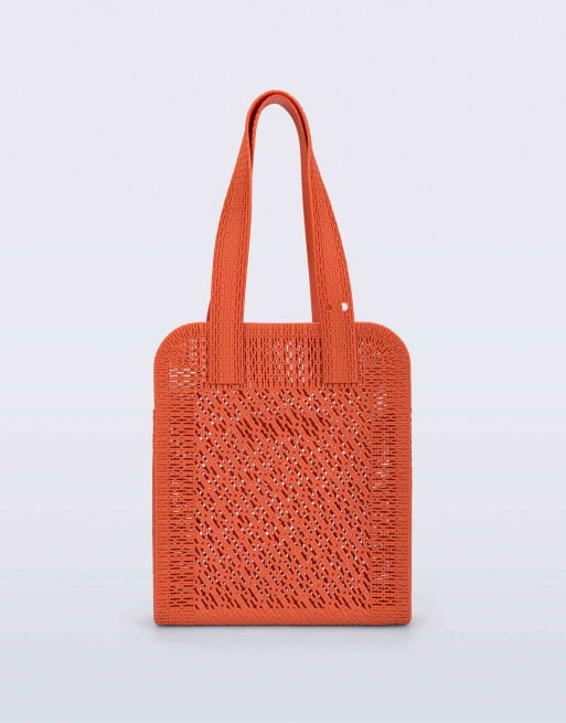 Melissa Harper tote bag in orange in orange, 5 of 7