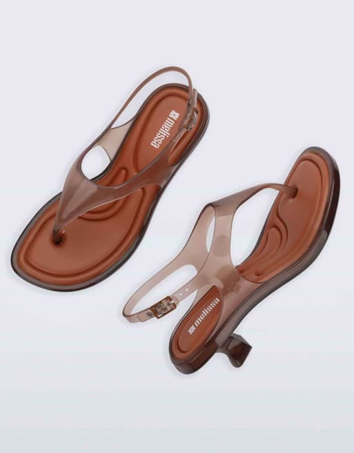 Melissa Kitten heel sandal in clear brown, 4 of 4