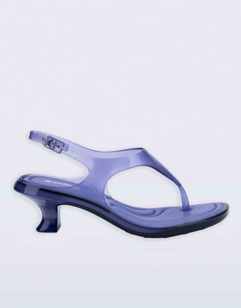 Melissa Kitten heel sandal in clear lilac - view 1