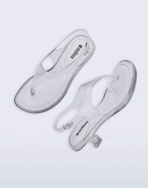 Melissa Kitten heel sandal in clear / white, 4 of 4