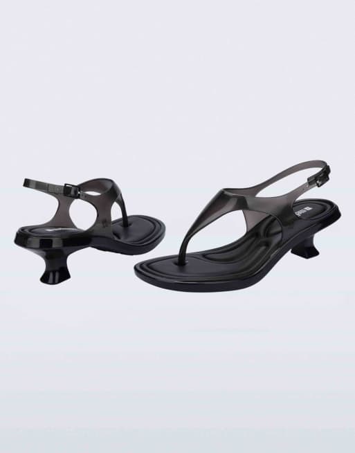 Melissa Kitten heel sandal in smoke, 3 of 4