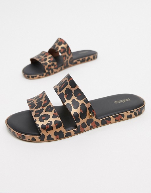 Melissa leopard flat sandal