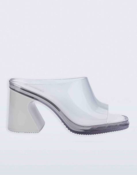 Melissa Nora mule in clear / white - view 1