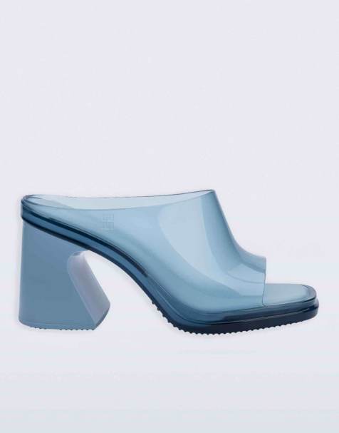Melissa Nora mule in transparent blue - view 1