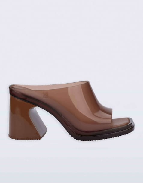 Melissa Nora mule in transparent brown - view 1