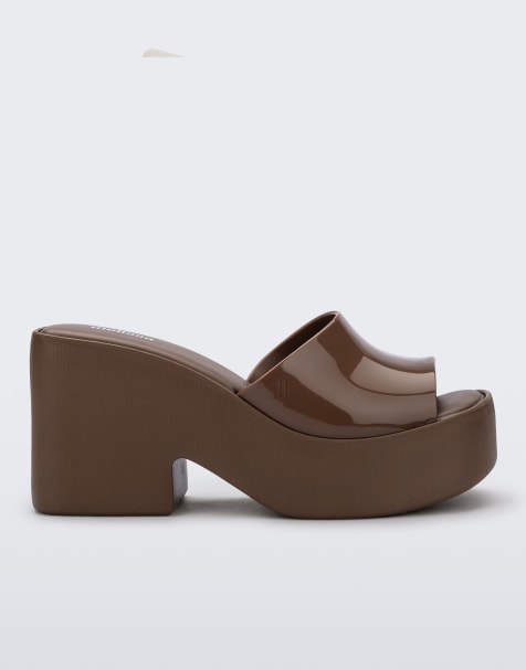 Melissa Posh platform heel in brown - view 1