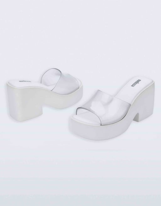 Melissa Posh platform heel in clear white, 3 of 4
