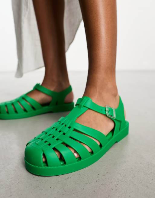 Green jelly online shoes