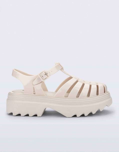 Melissa Possession platform ii jelly sandals in beige - view 1