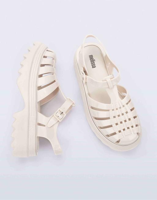 Melissa Possession platform ii jelly sandals in beige, 4 of 4