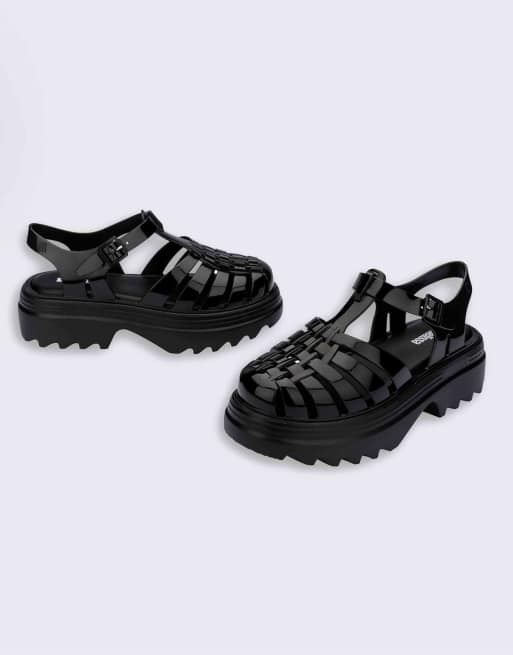 Melissa Possession platform ii jelly sandals in black, 3 of 4