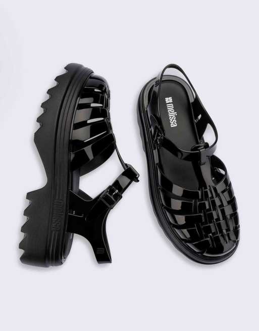 Melissa Possession platform ii jelly sandals in black, 4 of 4