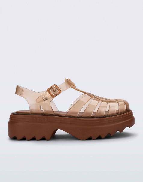 Melissa Possession platform ii jelly sandals in transparent brown - view 1
