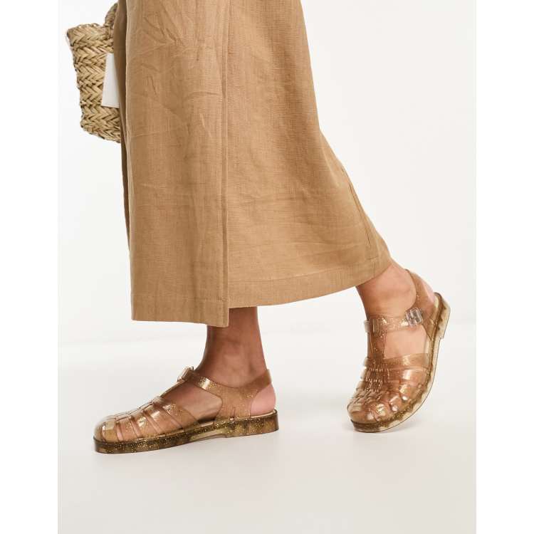 Melissa Possession Scarpe in gomma color oro glitterato ASOS