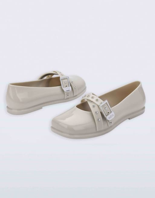 Melissa Ruby studs in beige / black, 3 of 4