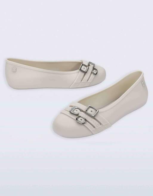 Melissa Soft ballerina belt flats in beige, 3 of 4