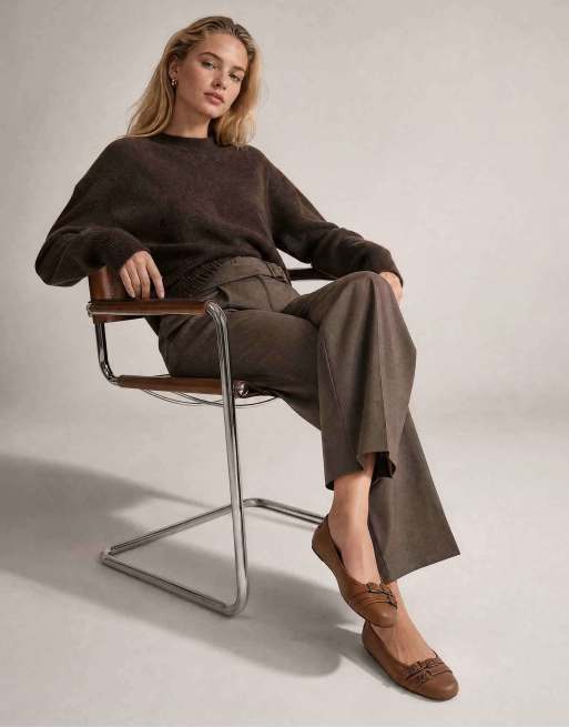 Melissa Soft ballerina belt flats in brown, 2 of 4