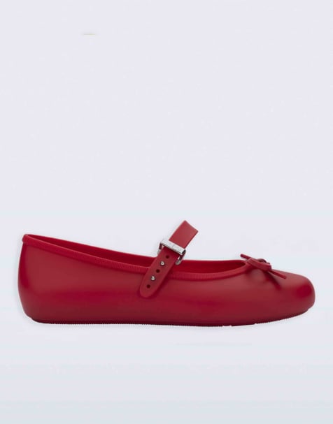 Melissa Soft ballerina delicate bow in red - view 1