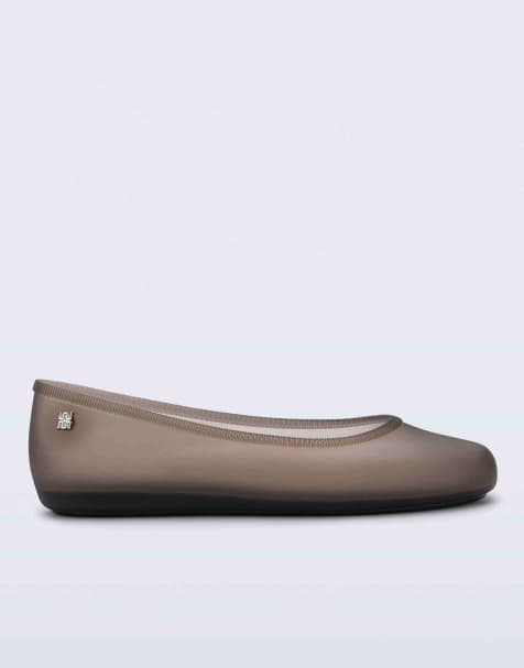 Melissa soft ballerina essential flats in clear brown - view 1