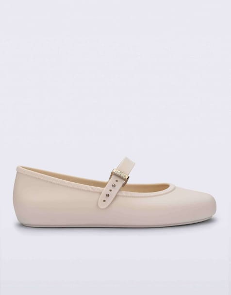 Melissa soft ballerina flats in beige - view 1