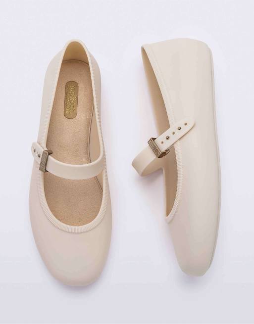 Melissa soft ballerina flats in beige, 4 of 4