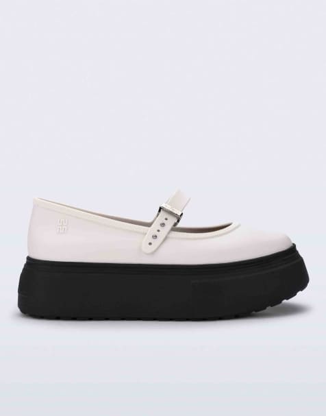 Melissa Soft ballerina platform in black / white - view 1