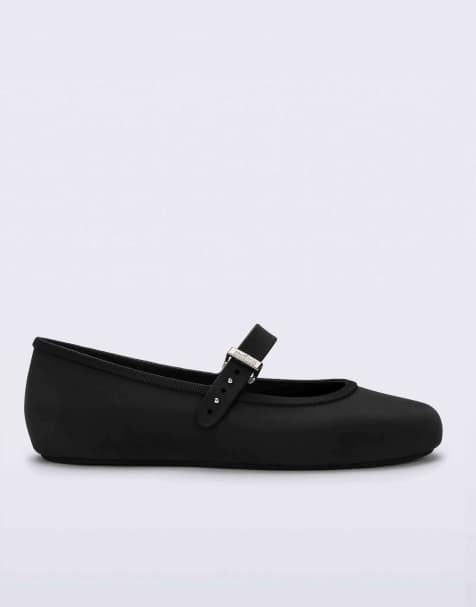 Melissa Soft ballerina slip on shoes in black - view 1