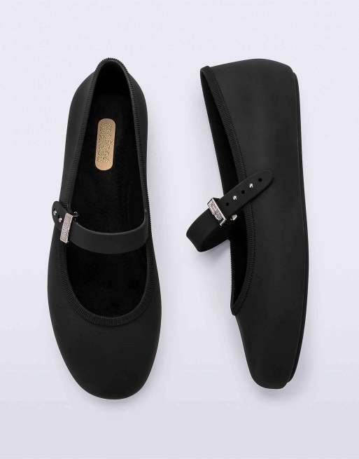Melissa soft ballerina slip on shoes in black, 4 of 4