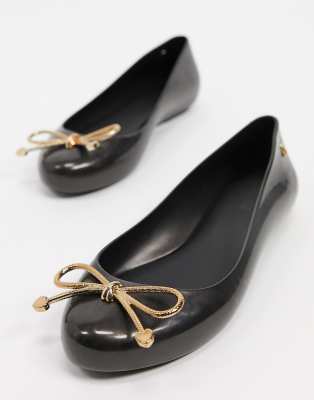 melissa black flats