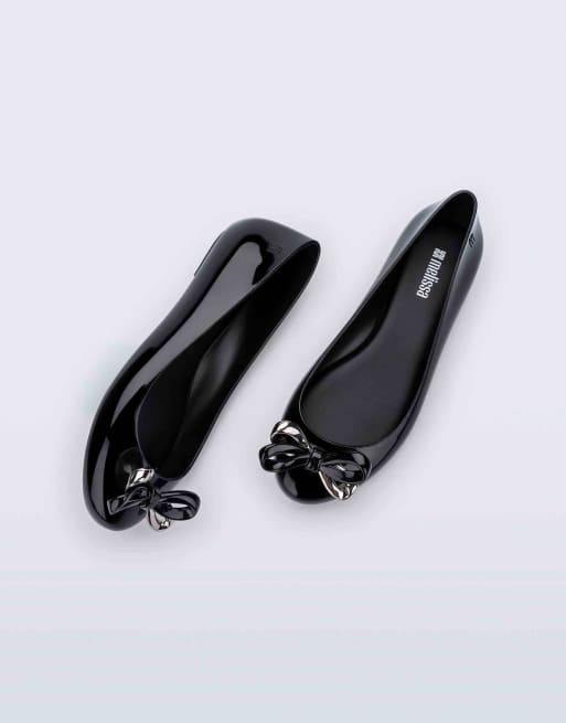 Melissa Sweet love glam ballerina flats in black, 4 of 4