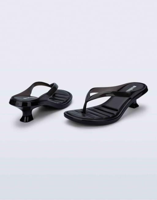 Melissa thong kitten heel in black, 3 of 4