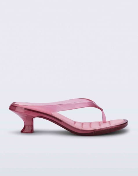 Melissa thong kitten heel in pink - view 1