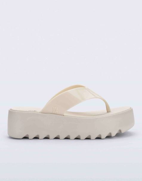 Melissa thong platforms in beige - view 1