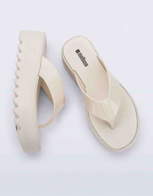 Melissa thong platforms in beige, 4 of 4