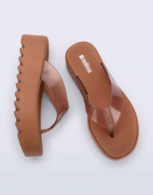 Melissa thong platforms in brown, 4 of 4