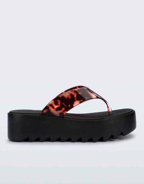 Melissa thong platforms in turtle / black - view 1