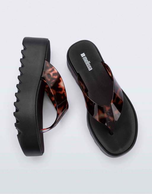 Melissa thong platforms in turtle / black, 3 of 4