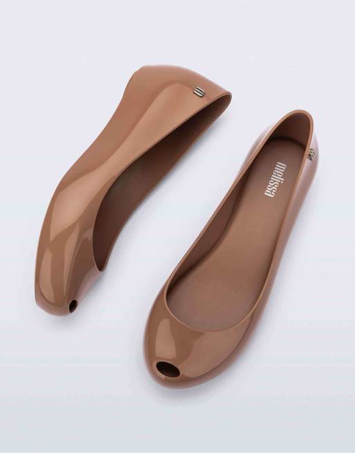 Melissa Ultragirl basic ii ballerina flats in transparent brown, 4 of 4
