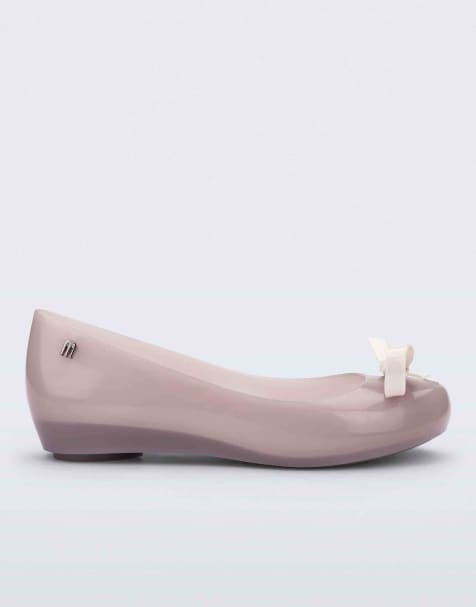 Melissa Ultragirl bow iii ballerina flats in beige - view 1