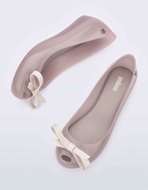 Melissa Ultragirl bow iii ballerina flats in beige, 4 of 4