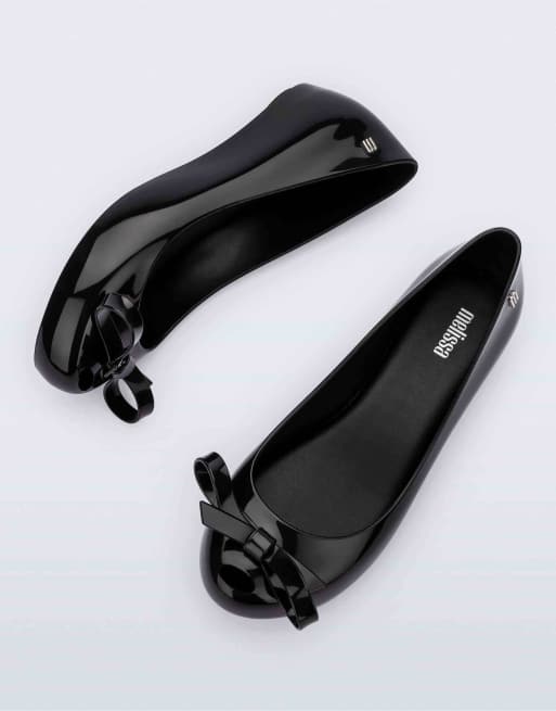 Melissa Ultragirl bow iii ballerina flats in black, 4 of 4