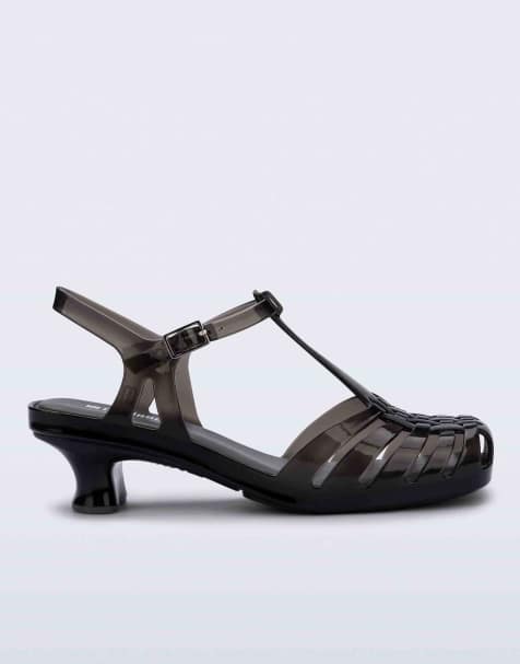 Melissa Vixen kitten heels in clear black - view 1