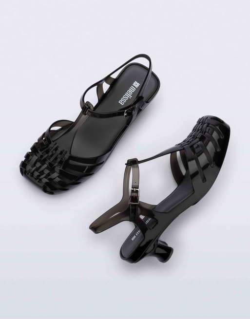 Melissa Vixen kitten heels in clear black, 4 of 4